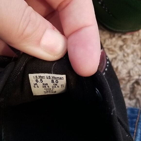 Vans custom painted flower/lillypad size 8 - Picture 5 of 5